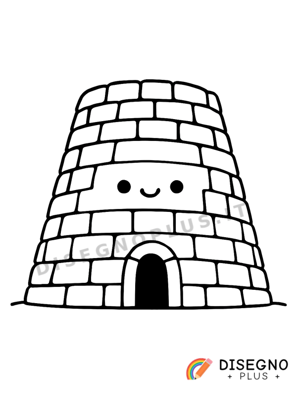 Disegno Nuraghe da colorare