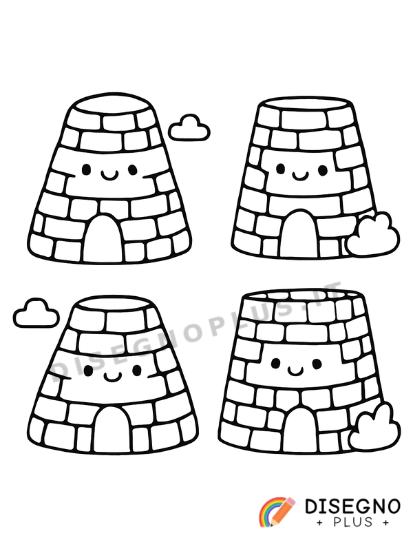 Disegno Nuraghi sardi da colorare