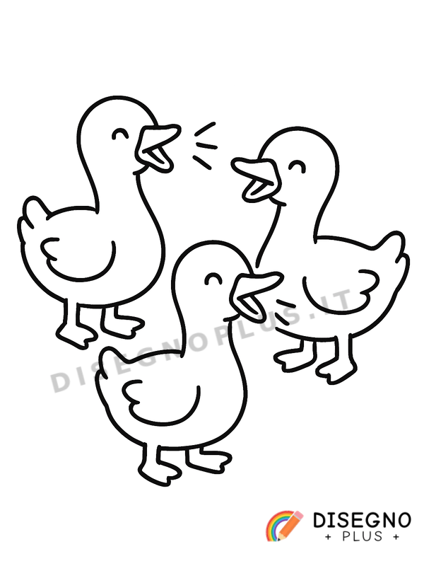 Disegno Oche che starnazzano da colorare