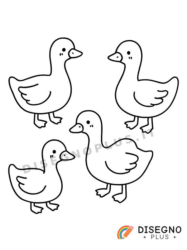 Disegno Oche della fattoria da colorare