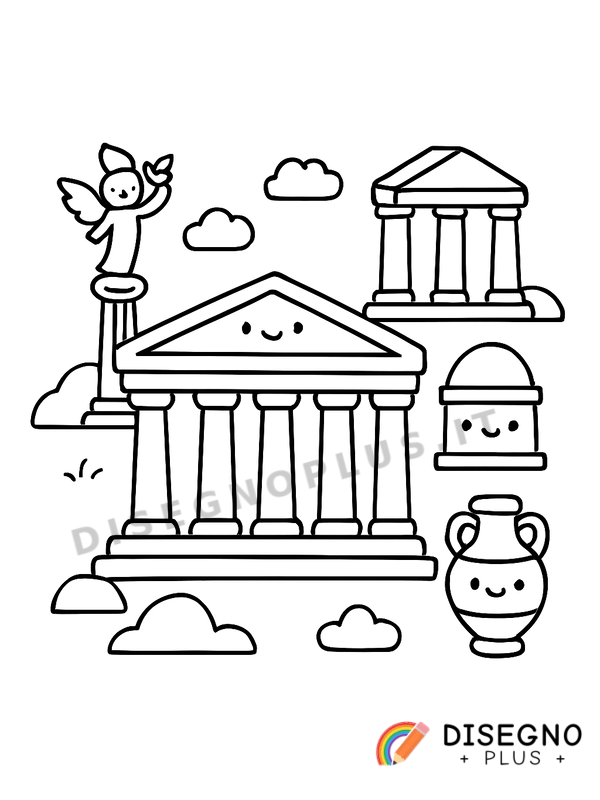 Disegno Olimpiadi greche da colorare