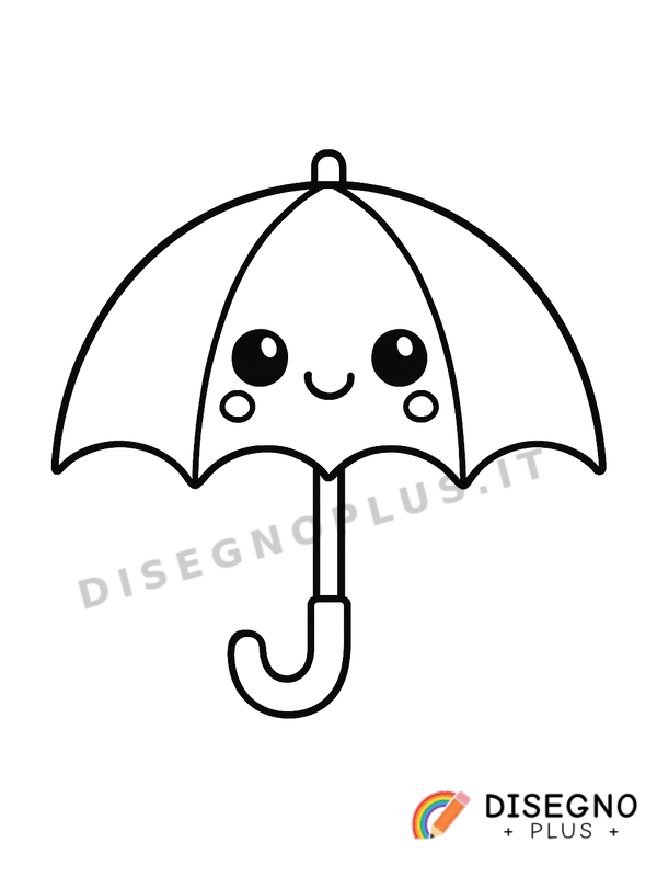 Disegno Ombrello da colorare