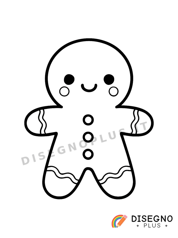 Disegno Omino di pan di zenzero da colorare