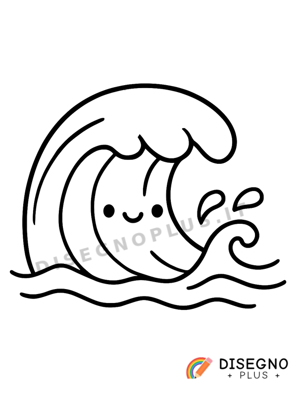 Disegno Onda del mare da colorare