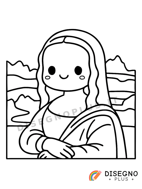 Disegno Opera d’arte in cornice   da stampare e colorare