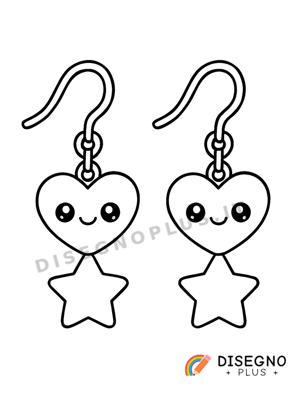 Disegno Orecchini pendenti da colorare