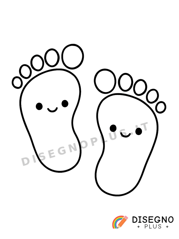 Disegno Orme da colorare