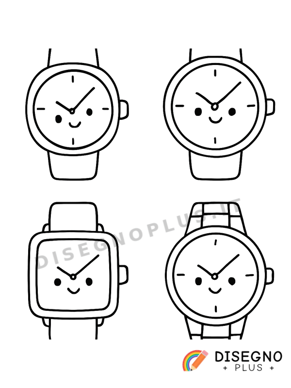 Disegno Orologi da polso da colorare