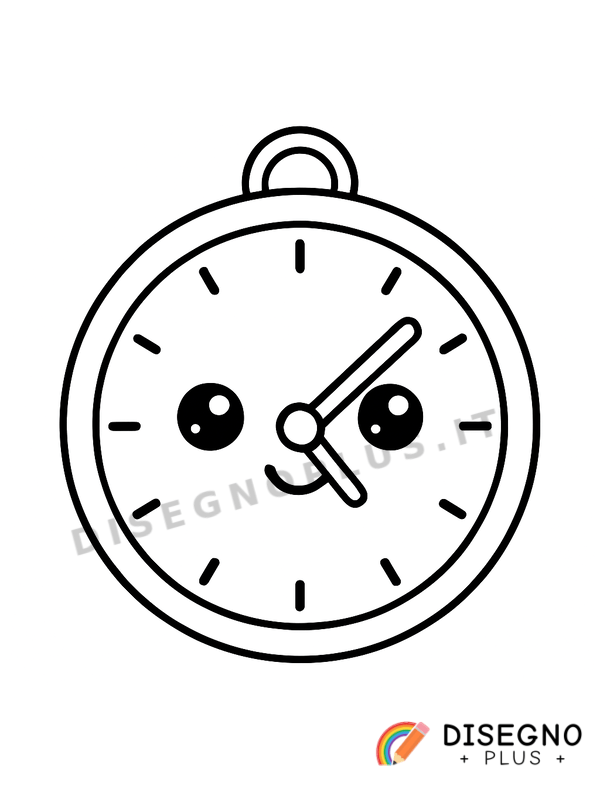 Disegno Orologio a muro da colorare