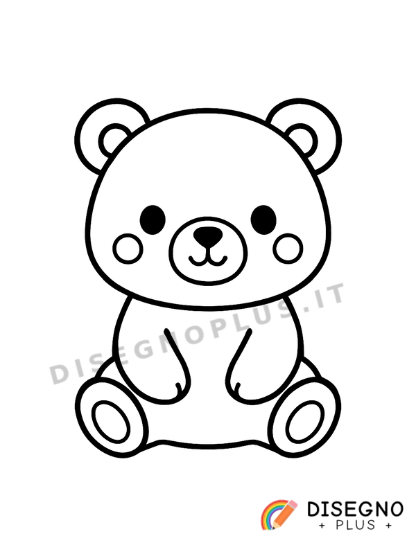 Disegno Orso bruno da colorare