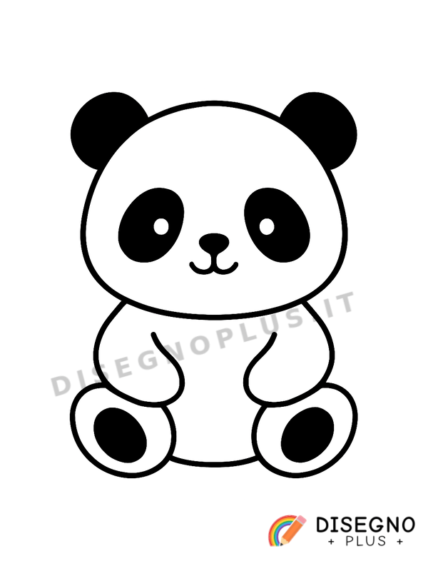 Disegno Orso panda da colorare