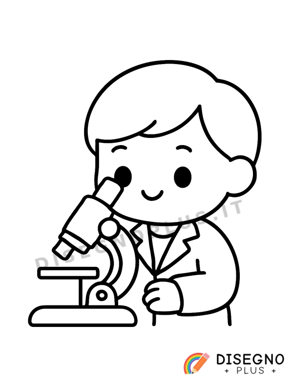 Disegno Osservazione al microscopio da colorare
