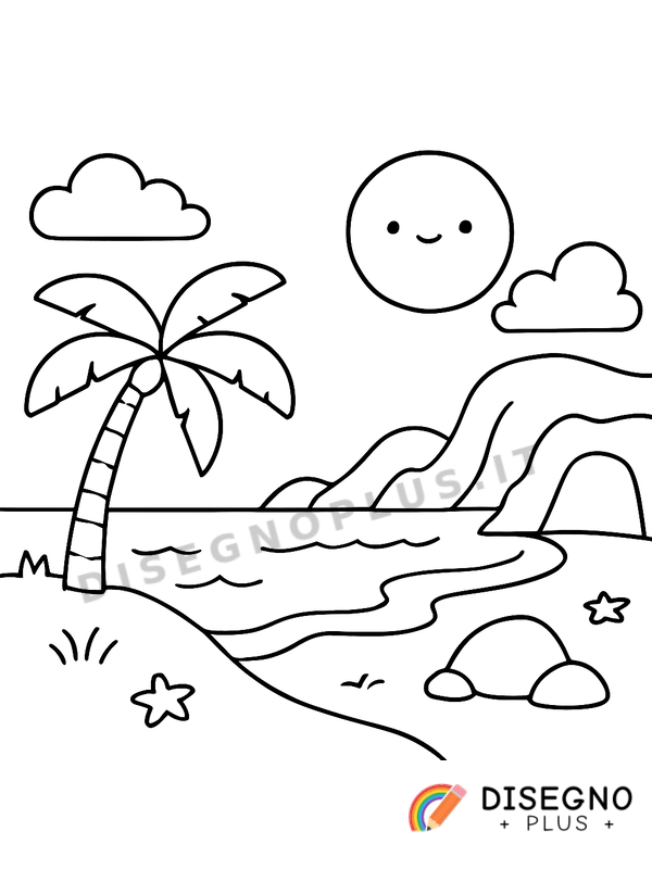 Disegno Paesaggi costieri da colorare