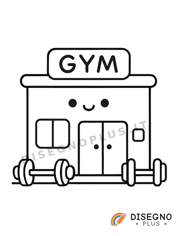 Disegno Palestre attrezzate con cyclette e panche   da stampare e colorare