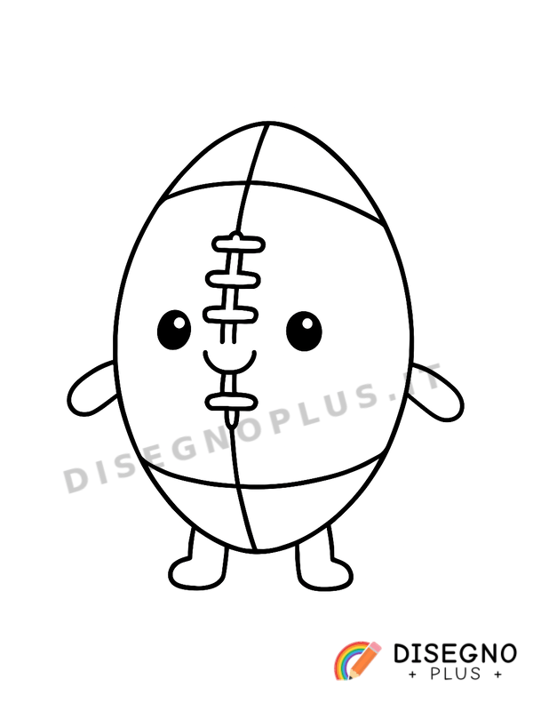 Disegno Palla da rugby da colorare