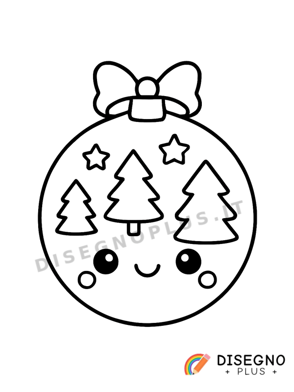 Disegno Pallina di Natale da colorare
