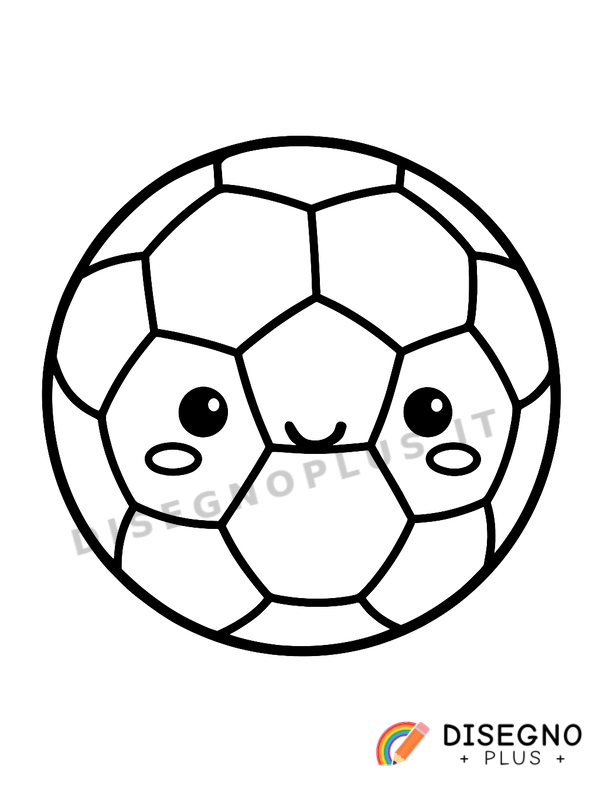 Disegno Pallone da calcio da colorare