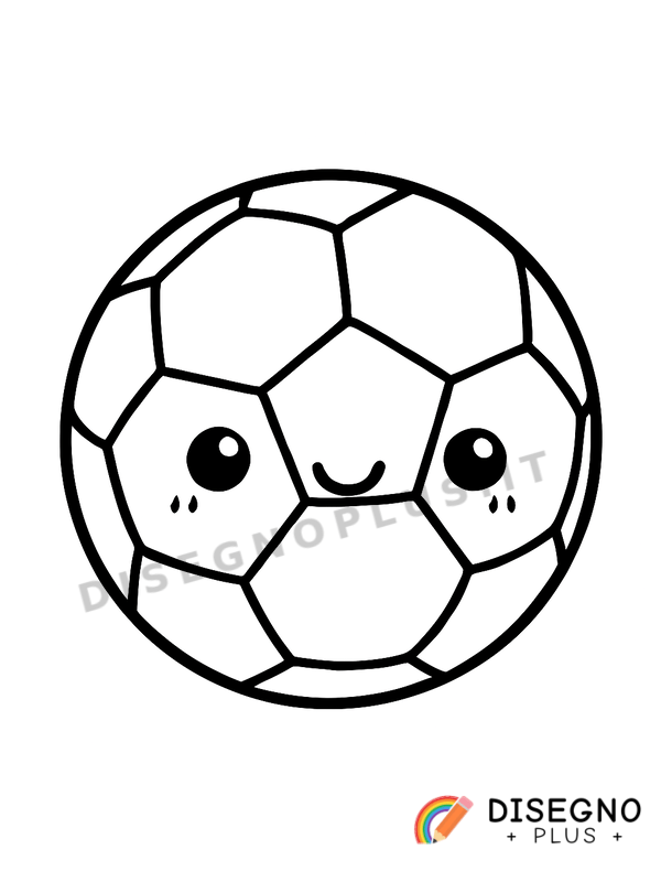 Pallone da calcio con pentagoni Disegno Pallone da calcio con pentagoni da stampare e colorare