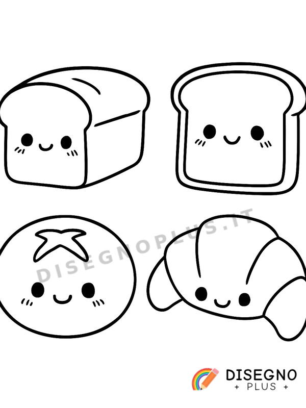 Disegno Pani freschi da colorare