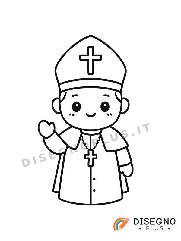 Disegno Papa da colorare