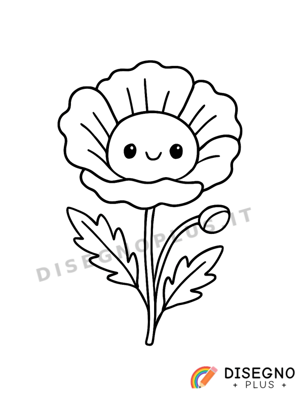 Disegno Papavero da colorare