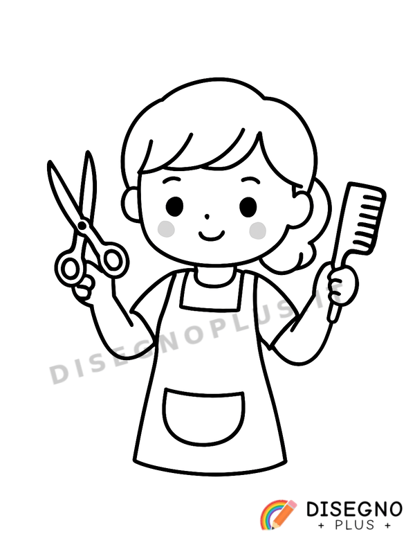 Disegno Parrucchiera da colorare
