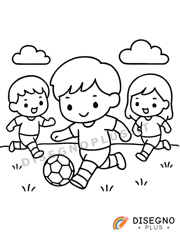 Disegno Partita nel campo da colorare