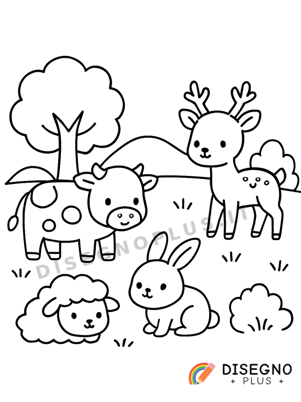 Disegno Pascolo erbivoro da colorare