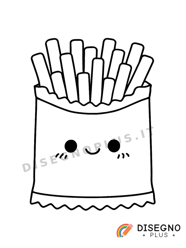 Disegno Patatine in busta con logo colorato   da stampare e colorare