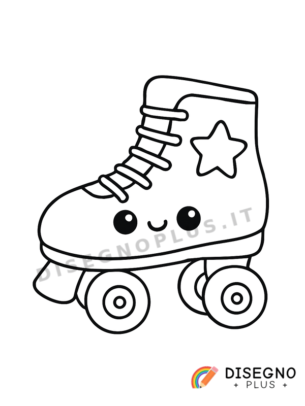 Disegno Pattino a rotelle da colorare