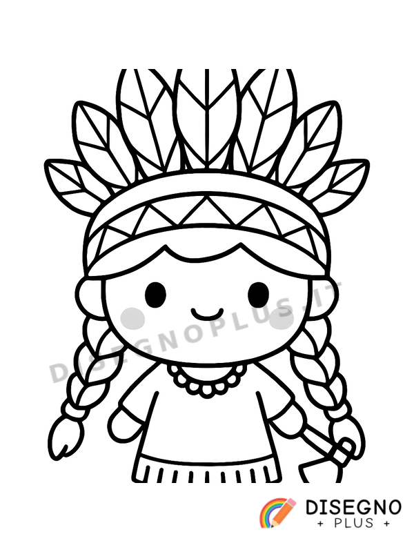 Disegno Pellerossa da colorare