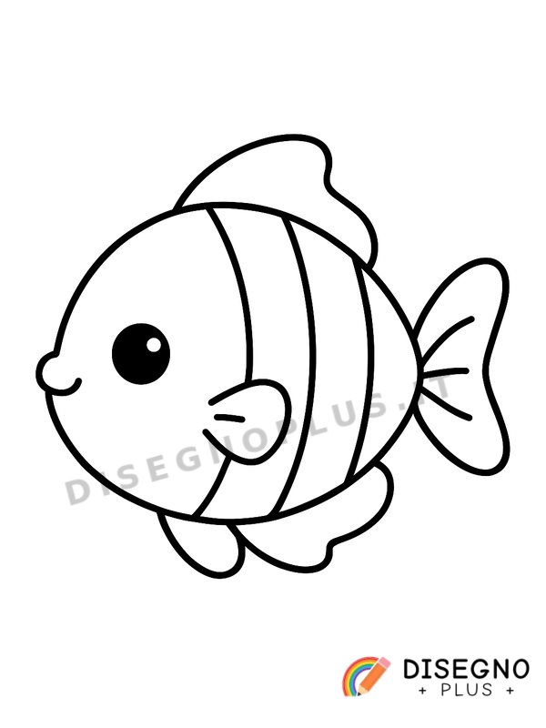 Disegno Pesce tropicale da colorare