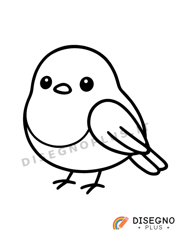 Disegno Pettirosso da colorare