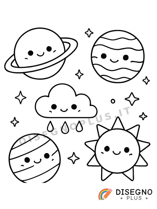 Disegno Pianeti da colorare