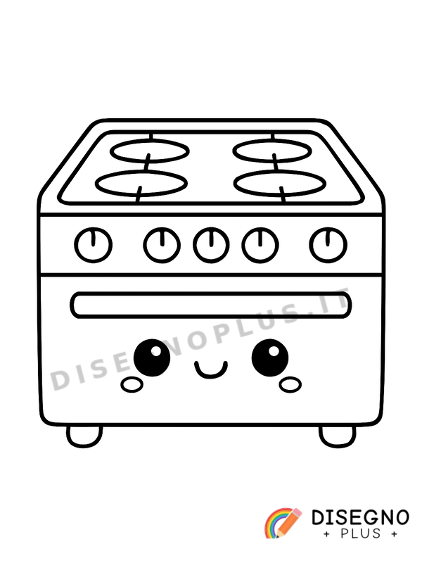 Disegno Piano cottura da colorare