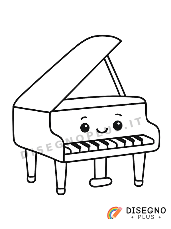 Disegno Pianoforti a coda in sala   da stampare e colorare