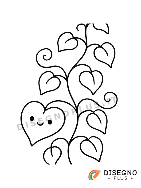 Disegno Pianta rampicante con viticci   da stampare e colorare