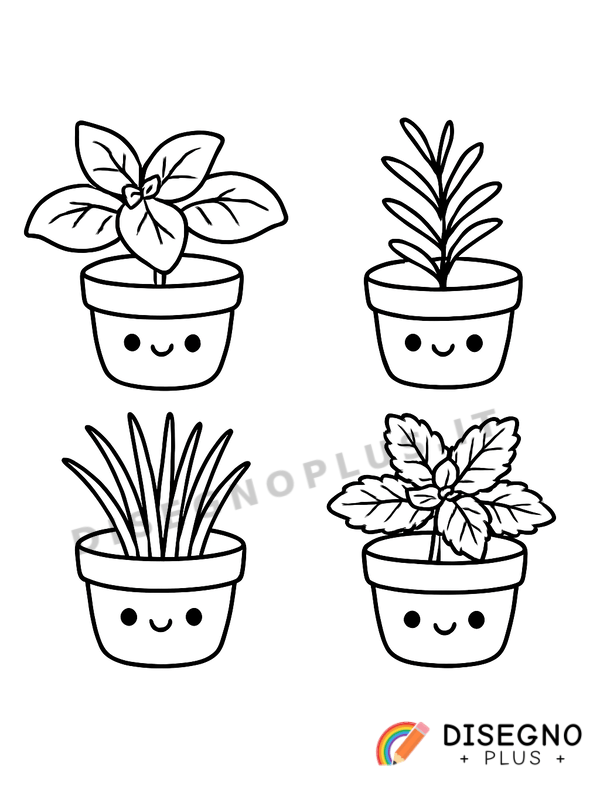 Disegno Piante aromatiche da colorare