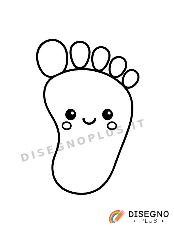 Disegno Piede da colorare