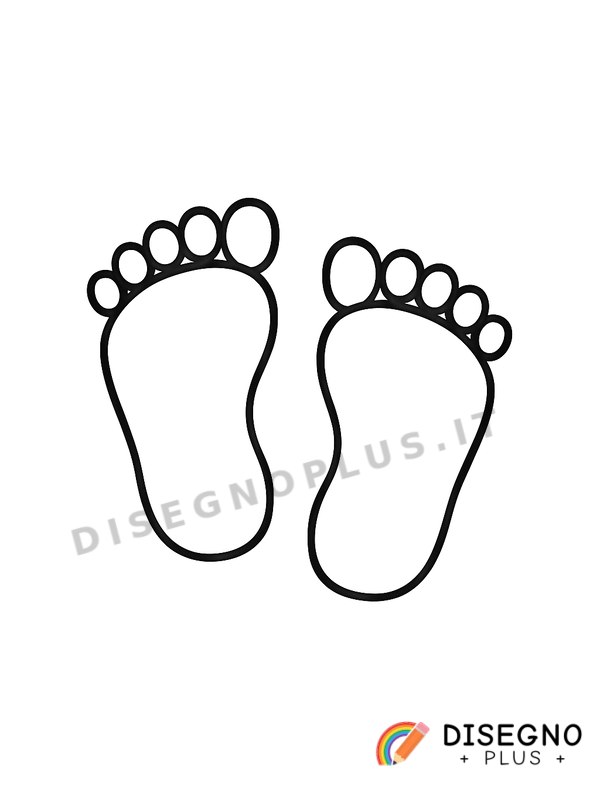 Disegno Piedi scalzi su prato verde   da stampare e colorare
