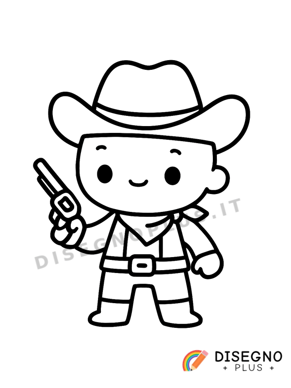 Disegno Pistolero da colorare