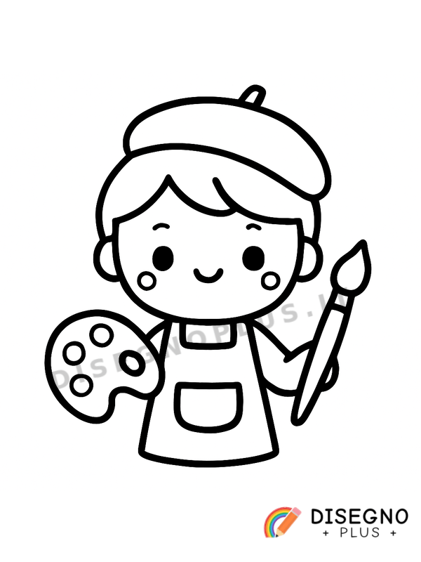 Disegno Pittore da colorare