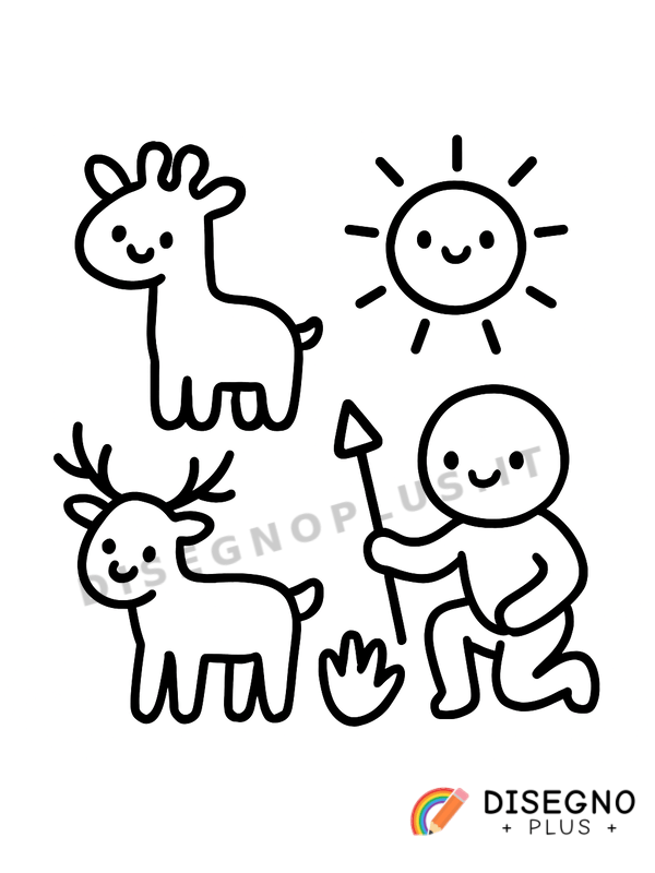 Disegno Pitture rupestri da colorare