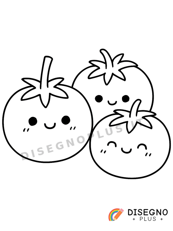 Disegno Pomodori rossi da colorare