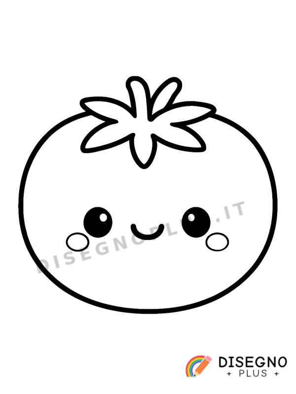 Disegno Pomodoro da colorare