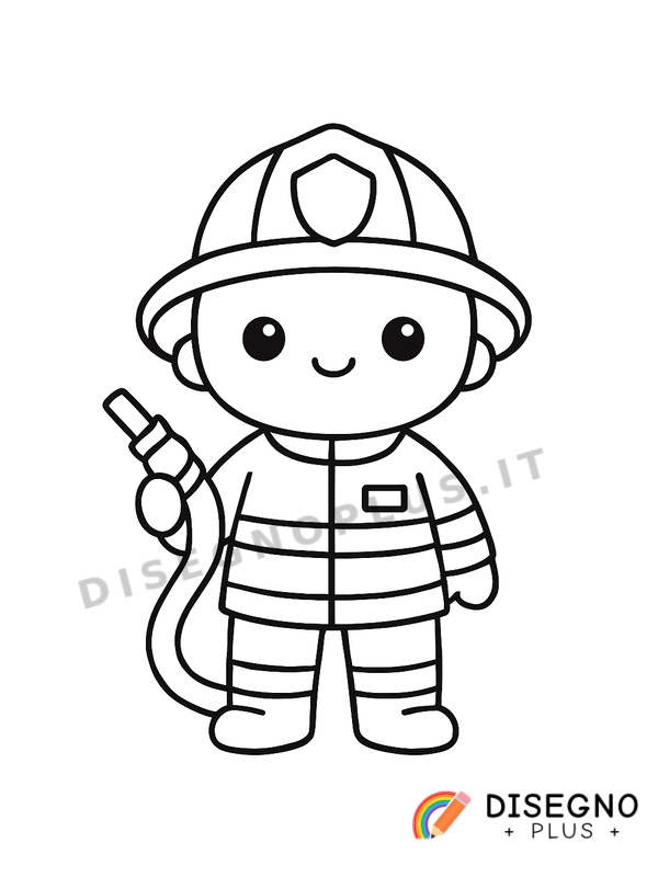 Disegno Pompiere da colorare