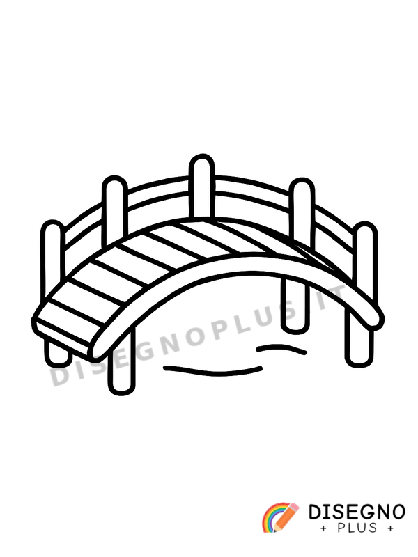 Disegno Ponti di legno da colorare