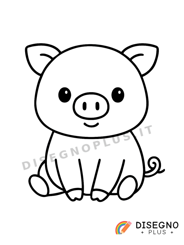 Disegno Porcellino da colorare