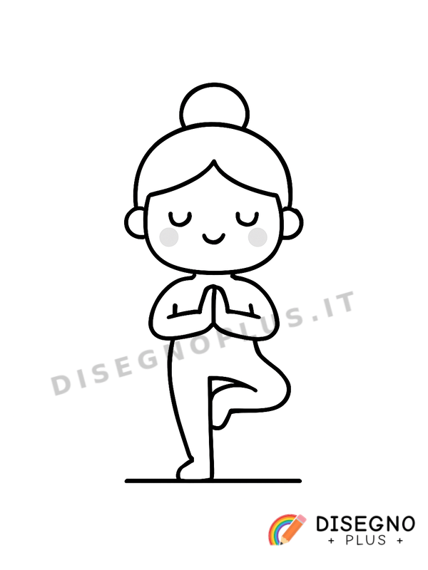 Disegno Posizione yoga da colorare