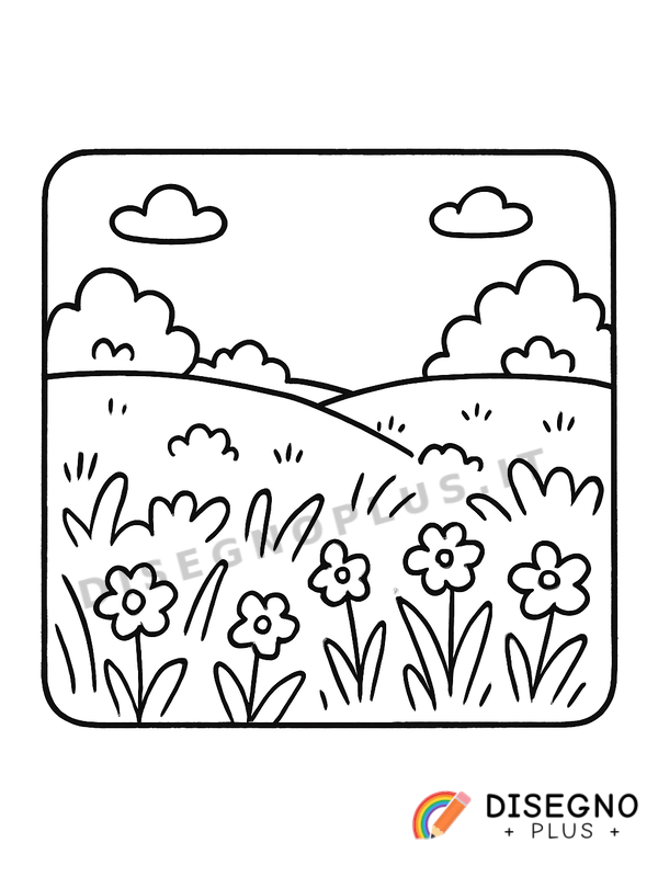 Disegno Prati verdi da colorare